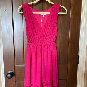 Juniors Size Small Hot Pink with Polka Dots Dress